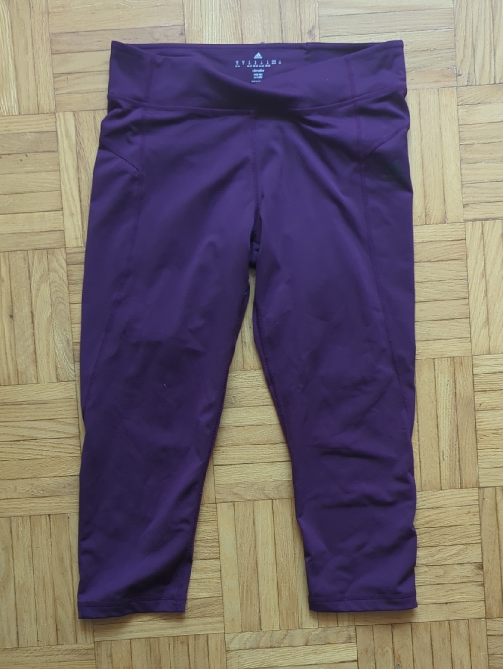 adidas Plum Mid-Rise Climalite Leggings